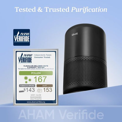LEVOIT Air Purifier - HEPA Filter for Home Allergies & Pets | Covers Up to 1073 ft², Black, 2 Pack