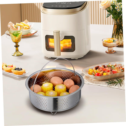 DOITOOL Stainless Steel Steamer Basket for Pot, 8.65inch/22cm Vegetable Steamer Basket Insert Steaming Rack with Handle, Vegetables Fruit Strainers and Colanders for Home Kitchen Cooking