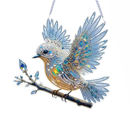 Sulunmo Diamond Art Hanging Kit, Diamonds Art Painting Pendant for Adults, DIY Gem Painting Board Kit for Window Door(Pendant-Fantasy-Bird-425)