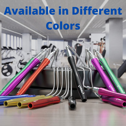 Jump Rope, High Speed Weighted Jump Rope - Premium Quality Tangle-Free - Self-Locking Screw-Free Design - Jump Ropes for Fitness - Skipping Rope for Workout Fitness, Crossfit & Home Exercises