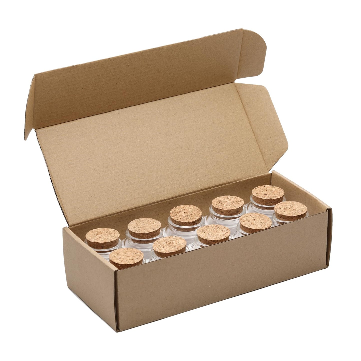 50ml / 1.69 oz. 10pcs Mini Glass Bottles with Cork, Small Glass Jars, Potion Bottles, Glass Vials, Message in a Bottle, Spell Jars with Cork Lids for Display Party Favors DIY Decoration Wedding Gift