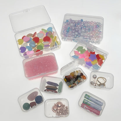 Bead Organizers and Storage-28 Pcs Small Plastic Boxes,Mini Clear Plastic Storage Boxes with Lids,for Jewelry Making Organizer,Containers Hair Accessories, Earrings,Crafts,Sewing Supplies Bead Storage