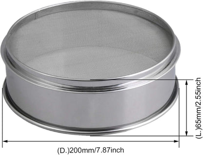 RDEXP Stainless Steel Flour Sifter, Round Sieve for Baking Powdering