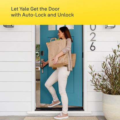 Yale Security Assure Lock 2 Deadbolt, Black Suede Keyed Smart Entry Door Lock with Wi-Fi Connected Keypad for Code Entry and Remote Access, YRD410-WF1-BSP