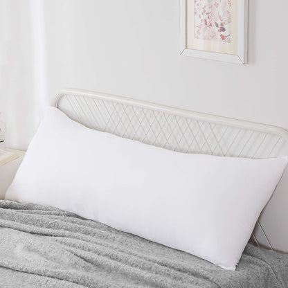 20 72, Acanva Fluffy Bed Sleeping Side Sleeper Body Pillow Insert, Extra-Long x White