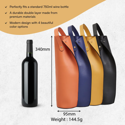 LEVARE Premium Wine Tote Carrier - Elegant Double-Layered Design for 750ML Wine & Champagne Bottles, Practical Gift