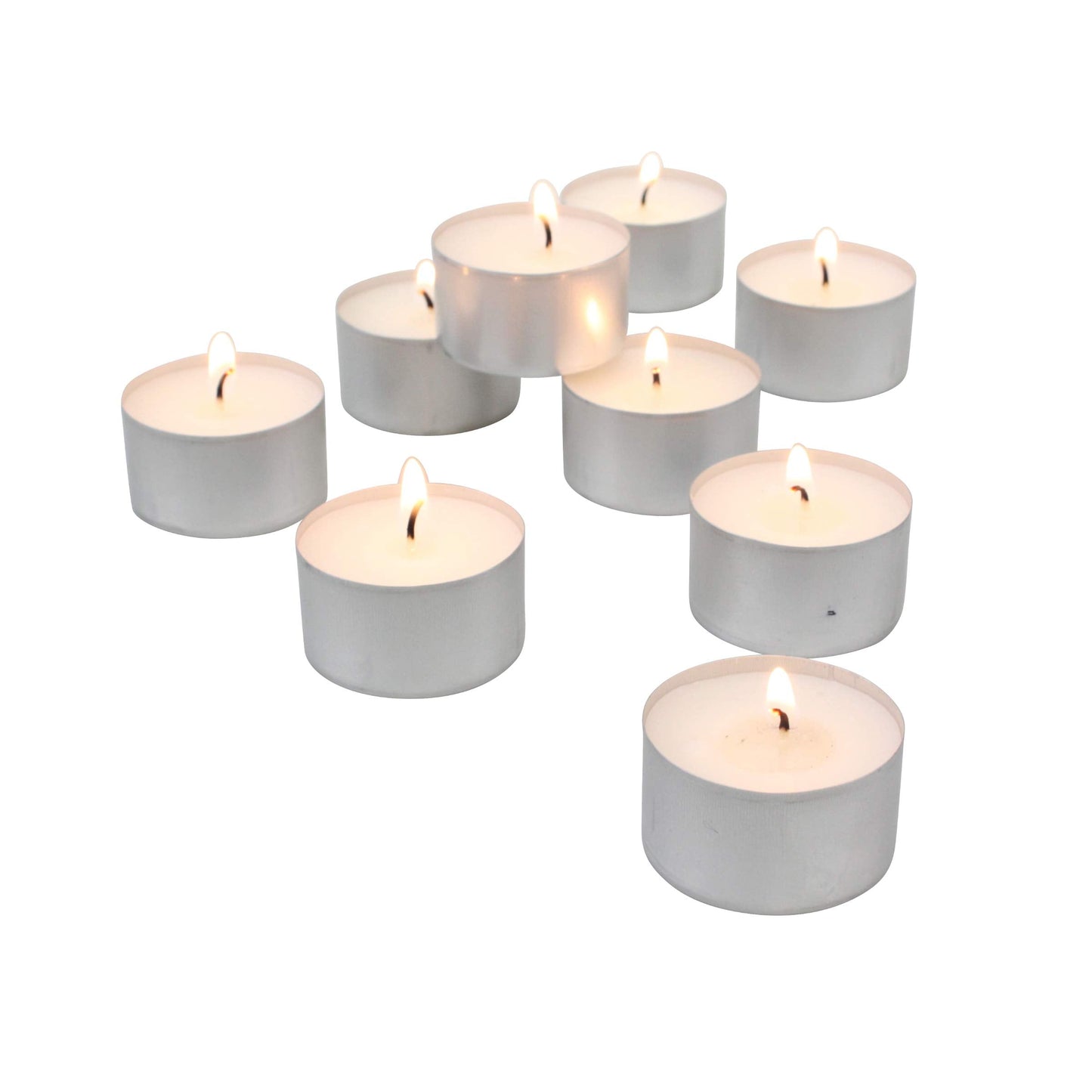 Stonebriar SB-SP-3548A Tall 3 x 6 Inch Unscented Ivory Pillar Candle Set, Set of 6, 3x6 and Stonebriar 50 Pack Unscented Tea Light Candles with 6-7 Hour Extended Burn Time