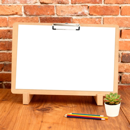 PEDOBALI 9 Pcs 11x17 Clipboard with Low Profile Clip Extra Large Wood Clip Board Desk Brown Landscape Wooden Horizontal Lap Board for Art Sketch Drawing School Classroom Architects Office