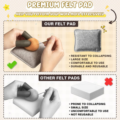 KIDS KING Needle Felting Kit for Beginners & Adults – 6 Piece of Shiba Inu Plush Dolls DIY with Instruction, Material Tools: Wool, Needles, Felting Pad, Arts & Craft Set for Handicraft Beginners