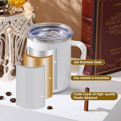 Nitial 12 Pcs 17 oz Christian Coffee Mugs with Lid and Straw Religious Bible Verse Christian Gifts Insulated Inspirational Bible Affirmations Tumbler for Women Friend Men (White,Flower)