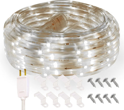 Areful 16.4ft Daylight Rope Lights, Flexible Waterproof LED Strip Light, Nature White, Indoor Outdoor Decorative