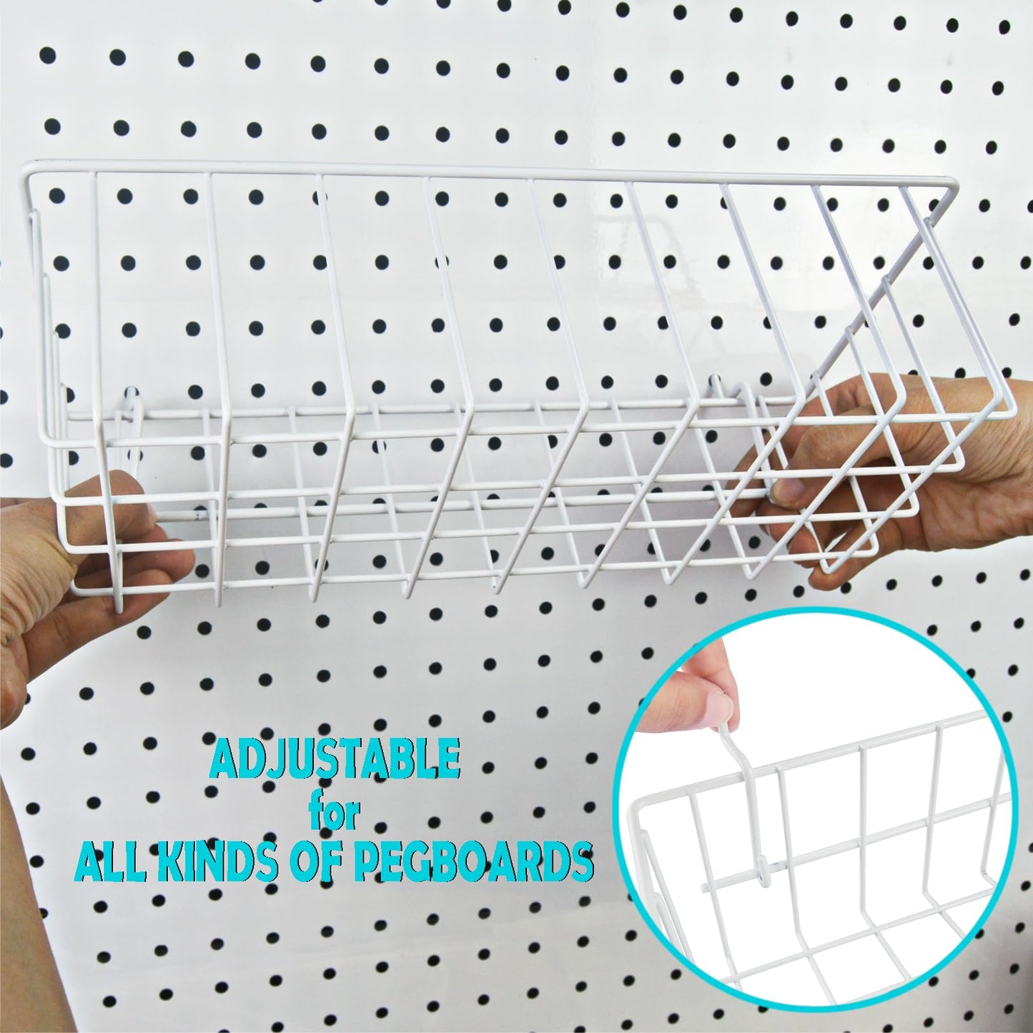 G.CORE Peg Board Organizer 21 Pack, Pegboard Accessories with Baskets Cups Hooks - 1/8" & 1/4" Peg Board Wall Tool Organizers, Utility Holders & Hangers for Garage Craft Workbench