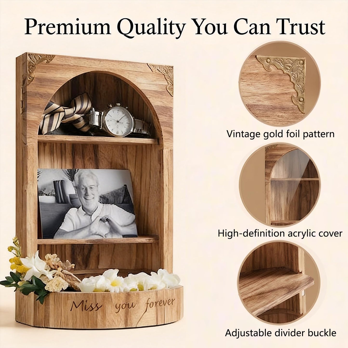 DGWJSU Shadow Box Frame, 8.66x12.5″ Sympathy Gifts for Loss of Loved One, Keepsake Box, Shadow Boxes Display Cases Flower, Photos, Memorial Gifts, Sympathy Gifts, Celebration of Life, Carbonized Brown