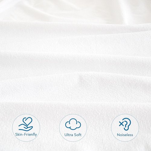 Full Terry Mattress Protector by Sleeper Sofa - Waterproof & Ultra Soft Fitted Cover | 54''x72'' Up to 8'' Depth