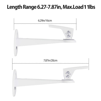 Mini Projector Wall Mount/Projector Hanger/CCTV Security Camera Housing Mounting Bracket(White) - for CCTV/Camera/Projector/Webcam - with Load 8 lbs Length 7.8 inch - Rotation 360° (White)