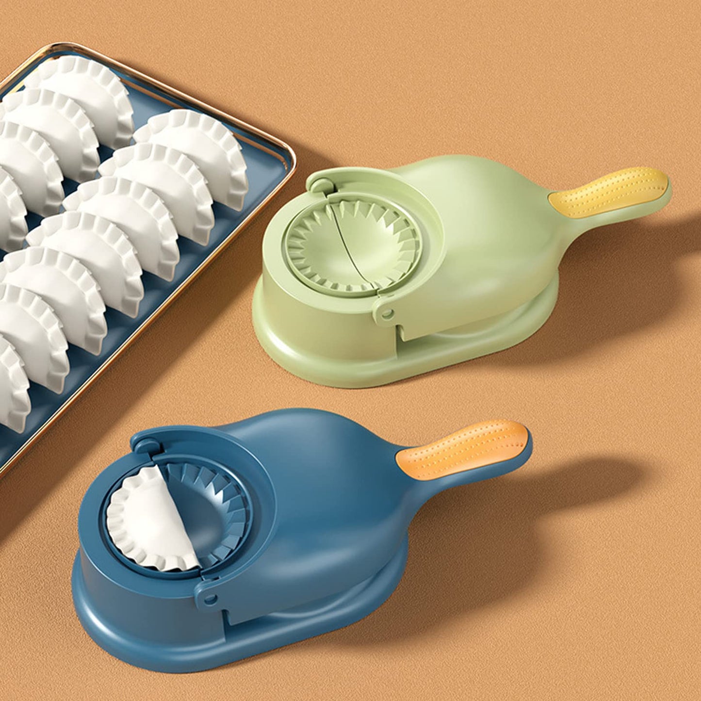 Mrisata 2 in 1 Dumpling Maker, Dumpling Press, Dumpling Maker Machine, Multifunction Dumpling Set, Dumplings Skin Artifact DIY Tool, Manual Dumpling Press Maker, Dumplings Maker Press (B)