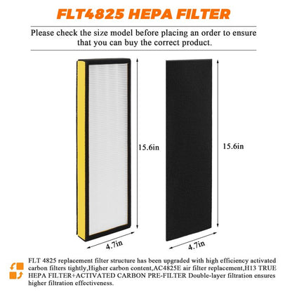 FLT4825 Replacement Filter B Replaces AC4825 AC4825DLX AC4825E replacement filter (FLT4825 Filter b replacement Pack of 2 x AC4825 Filters + 2 x Carbon Pre-Filters) by Blutoget