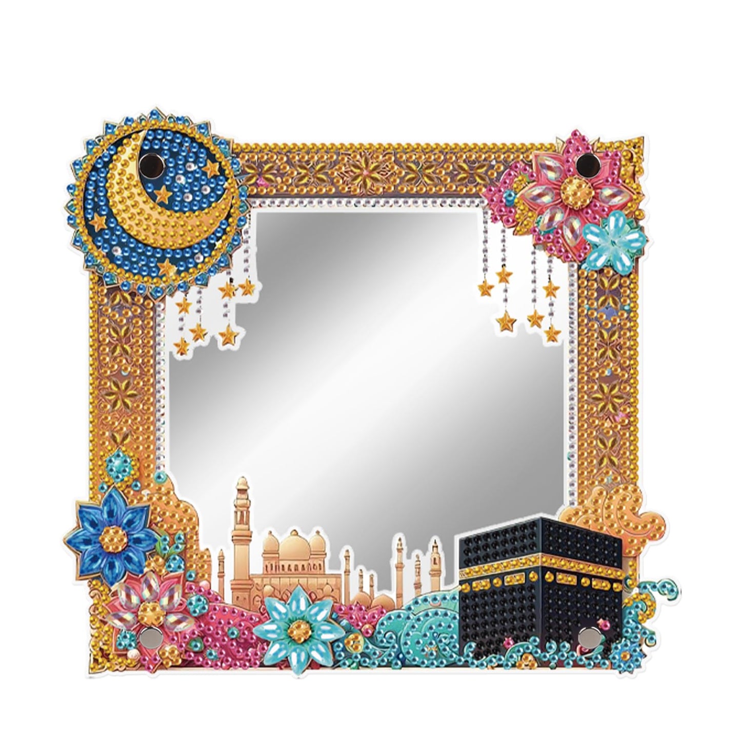 5D DIY Diamond Painting Kit Acrylic Material DIY Special Shape Diamond Art Mirror Kit, Craft Set with Tools and Accessories for Home Decoration, Good Gift for Handmake Lovers