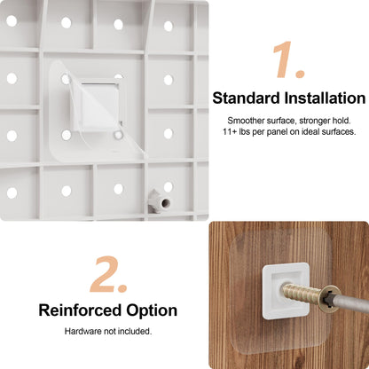 DAIMOT Pegboard Combination Kit - Pegboards and Accessories Modular Hanging for Wall Organizer, Crafts Organization, Ornaments Display, Nursery Storage, Peg Board (2)