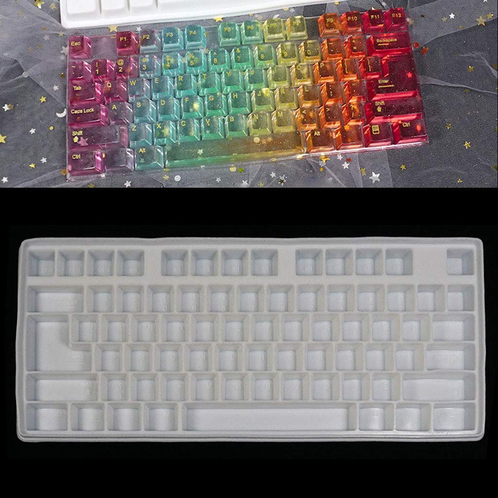 HYROOY Computer Keyboard Silicone Mold l Handmade Soap Chocolate Candy Mould ft Resin Clay Decorating Tools Silicone