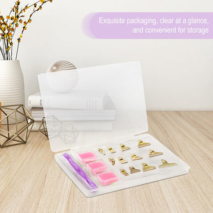 22PCS DIY Diamond Art Pen Painting Tool Set - Metal Threaded Tip Accessories Gem Resin Dotting Pen Supplies Kit (Purple Pen + 12 Tips + 9 Dotting Clay)