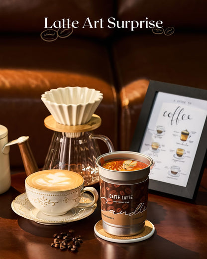 M&SENSE Caramel Macchiato Scented Coffee Candle, 16.2oz