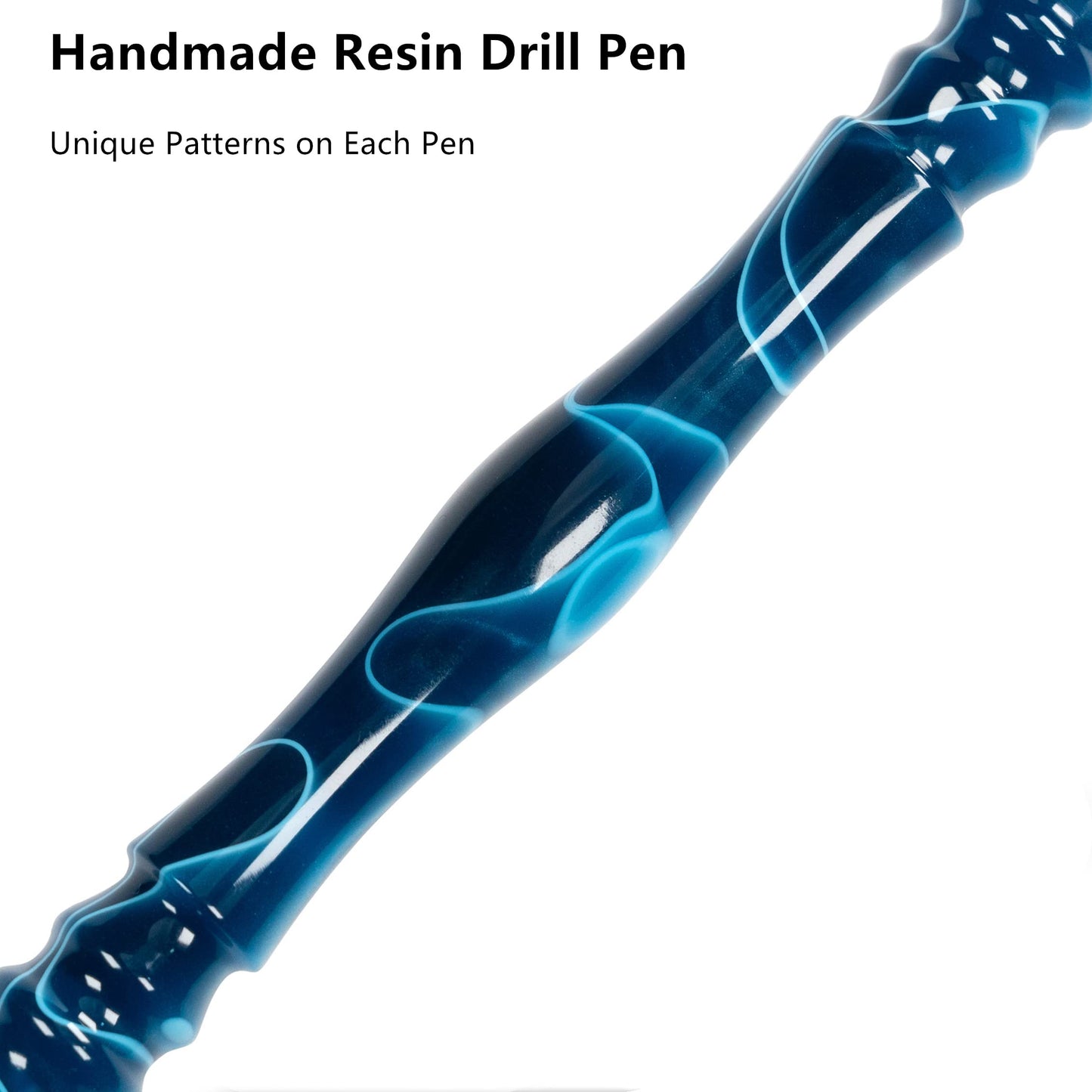CATEARED Bedazzling Pen with Stainless Steel Tips, Resin Diamond Art Drill Pen with Metal Placers, Diamond Painting Acessories and Tools 5D DIY Kits(Dark Blue)