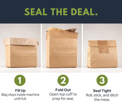 Wenses Paper Trash Compactor Bags, 12 Pack, Fits 15-Inch Compactors