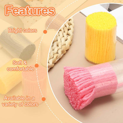 PATIKIL 12Rolls Latch Hook Yarn, Latch Hook Kit Precut Rugs Yarn Making Crochet Bundles for Rug Adults Beginners Tapestry DIY Craft, White