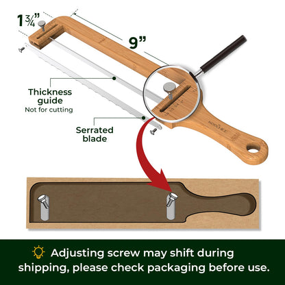 keechee Bread Pilot Adjustable Bread Knife – Upgraded Bread Slicer for Homemade & Sourdough Loaves, Serrated Stainless Blade with Precision Thickness Guide, Gift for Artisan Bakers