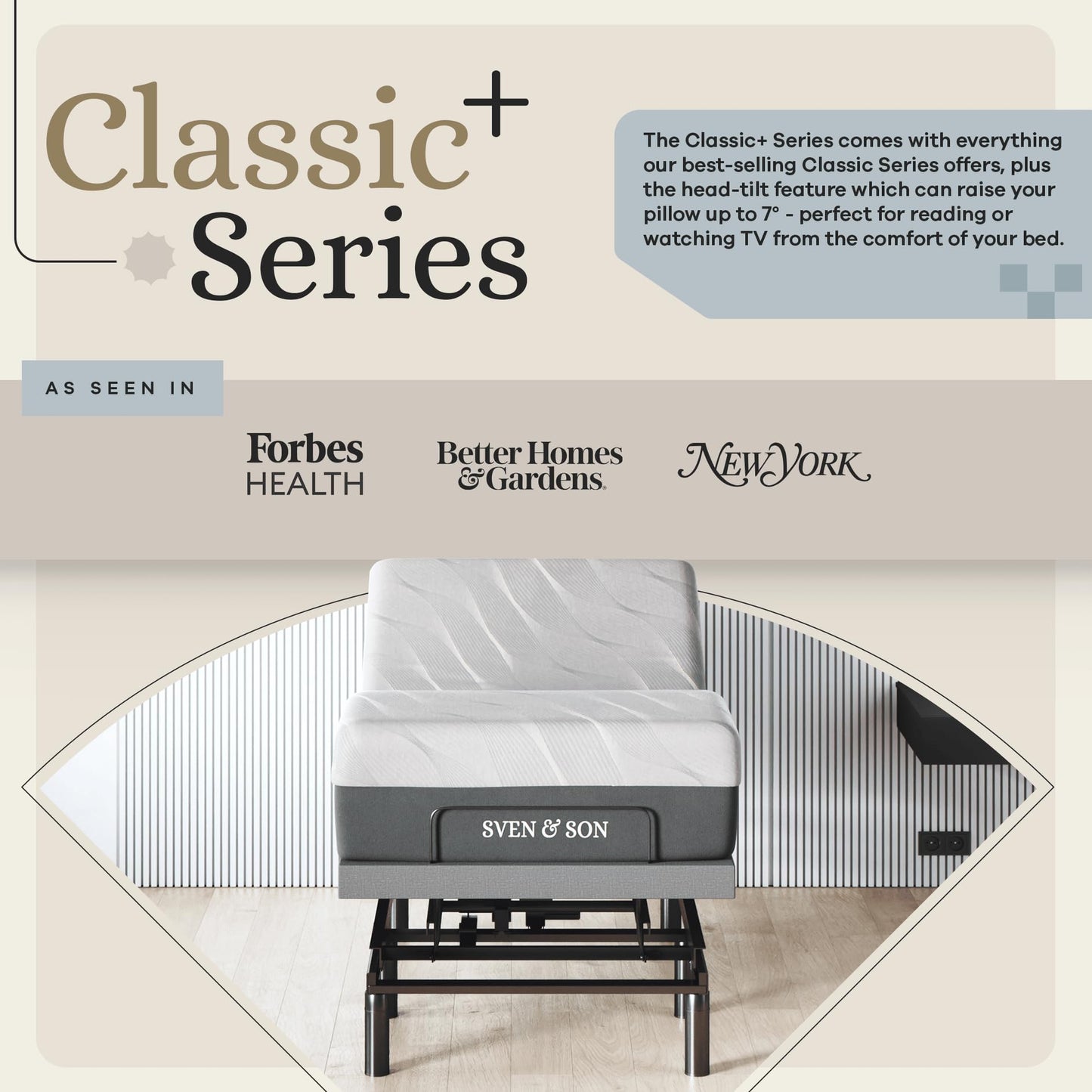 Sven & Son Harmony Adjustable Bed Base, Head and Foot Lift, Massage, Under-Bed Lights, USB, Gel Memory, Zero Gravity Smart Frame - Twin XL + 10 inch Memory Foam Matt (Firm)