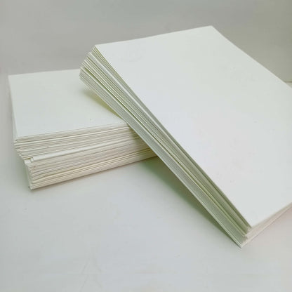 E-Tailor® 4x6 Wedding Invitation, Baby Shower Handmade Cotton Paper, Smooth Watercolor, Calligraphy Rag Paper 300gsm Pack of 50 Blank Card Stock