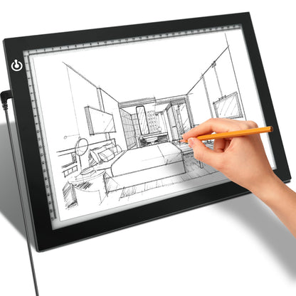 A4 LED Copy Board Tracing Light Box, Adjustable Brightness Artcraft LED Trace Light Pad, USB Power Light Table for Artists, Tattoo Drawing, Animation, Sketching, Stenciling & Diamond Art Painting