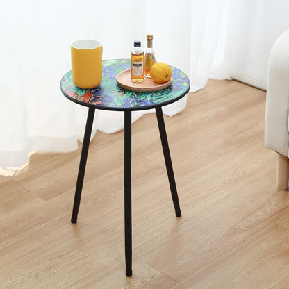 Outdoor Side Table Patio Side Tables for Outside End Tables Small Outdoor Table Round Patio Coffee Table Modern Metal