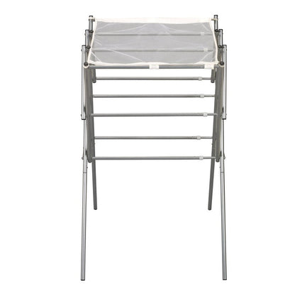 Household Essentials Clothes Drying Rack, Foldable, Expandable and Collapsible Laundry Drying Rack, Silver