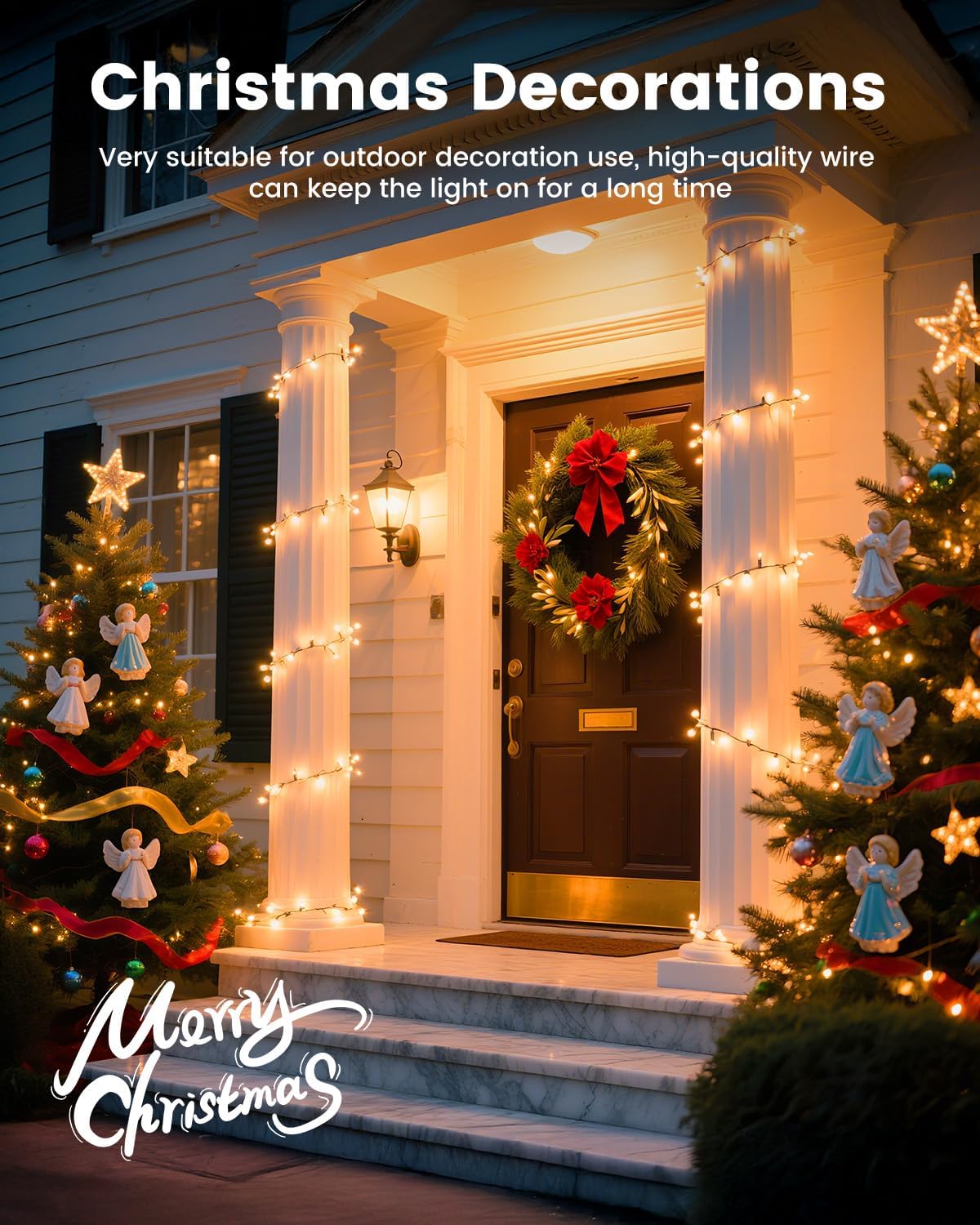 Minetom Clear Christmas String Lights - 100 Count 20 Feet Incandescent Mini Lights for Indoor Decor