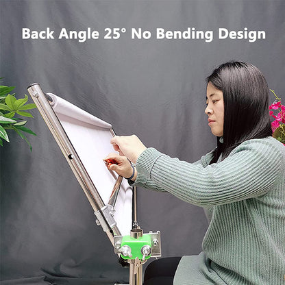 ELUKHT Stainless Steel Cross Stitch Frame, Adjustable Embroidery Hoop Holder, with 2 Levels Adjustable Height and Back Angle 25°, No-Bend Design, for Arts Crafts Sewing Needlework