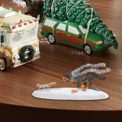 Department 56 Snow Village National Lampoon's Christmas Vacation Accessories Snots on The Run Figurine, 1.77 Inch, Multicolor