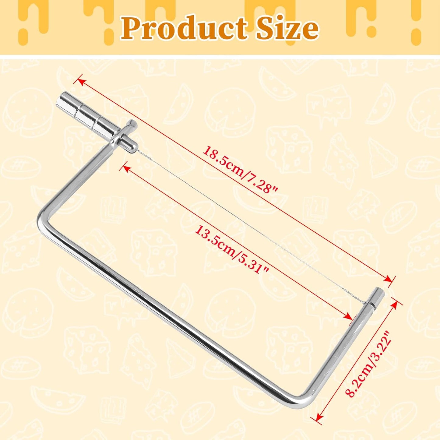 Cheese Slicer Cutter Accessories, Sturdy Steel Wire Butter Slicer for Kitchen, 6 inch