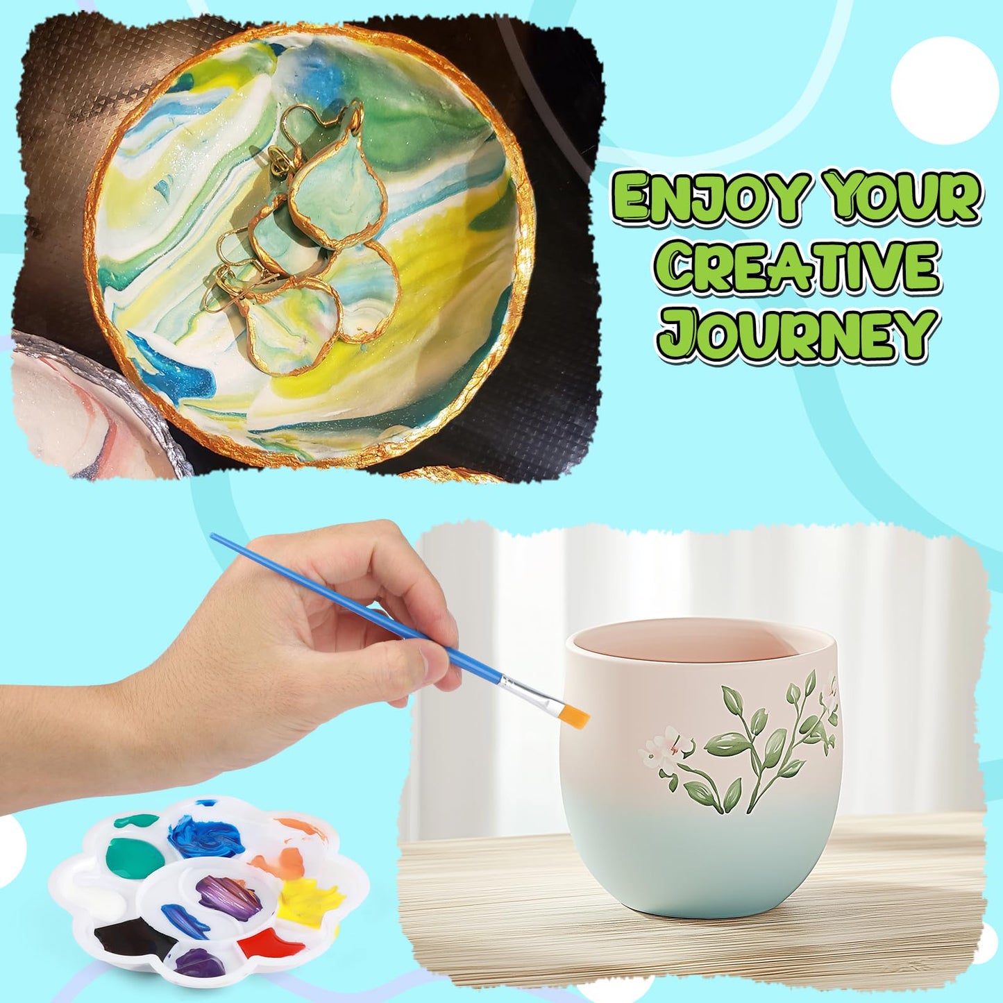Aujazyble Premium Air Dry Clay for Kids - 3.3lbs Natural White Modeling Pottery Clay for Wheel, Arts & Crafts Supplies for School Classrooms, Craft Gifts for Kids Beginners and Advanced Sculptors