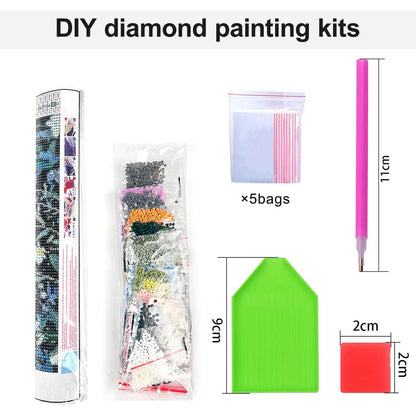 KICHANG 3 Pack Flowers Diamond Art Kits for Adults Beginners,Full Round Drill DIY Van Gogh Diamond Painting Kits,Paint by Diamonds Dot Gem Art Crystal Easy, Home Wall Decor Funny&Gift-12x16in