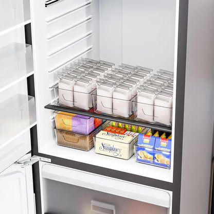 Yieach 8 Pack Stackable Snack Organizer for Pantry Shelf,Clear Pantry Organizers and Storage Bins