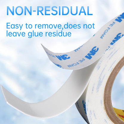 Double Sided Foam Tape Heavy Duty 1 inch x16.5Ft | PE Strong Adhesive Tape | Vibration Resistant | for Indoor/Outdoor Paint Wall Mounting Picture Hanging Poster | Damage-Free (1in/25mm x16.5Ft)