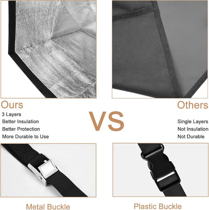 Insulated Air Conditioner Cover for Window Units, 3 Layers Waterproof Insulation for Outdoor AC Protection