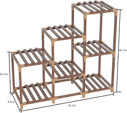 NIREUS Plant Stand Indoor and Outdoor,Wooden Plant Stand Multi Terrace Living Room Corner Balcony and Garden, Wooden