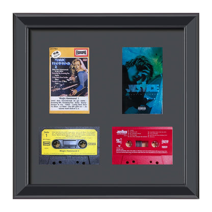 Cassette Tape Storage Shadow Box Display Cabinet,Cassette Storage Display Frame,Cassette Tape Case Display Frame with EVA Foam Lining,Retro Music Decor,Cassette Collection Display,Cassette Tape Holder