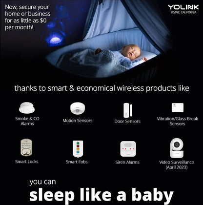YoLink Outdoor Security Siren & Smart Alarm Controller Kit - Loud 110 dB, Wireless, Battery-Powered, 1/4 Mile Range, Android-iOS App, Alexa, Google, IFTTT, Home Assistant, Hub Required!