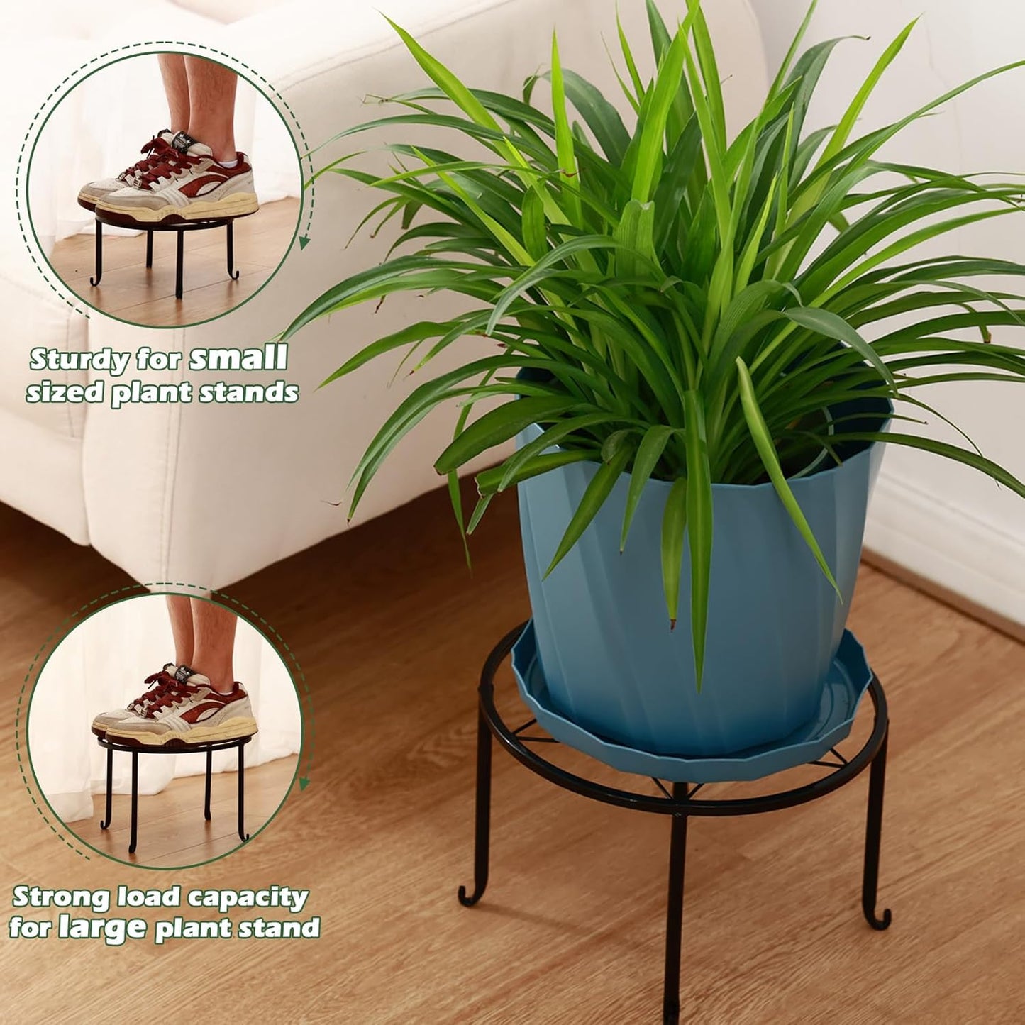 DEELF OUTLET 7-pack 6.9"/ 7.9"/ 9"/ 10"/ 11" Metal Plant Stands Indoor Outdoor Rustproof Iron Potted Plant Holder