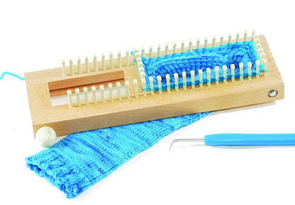 FIne Gauge Wooden Sock Loom, Authentic Knitting Board, use with Thin Yarn, Any Size Sock