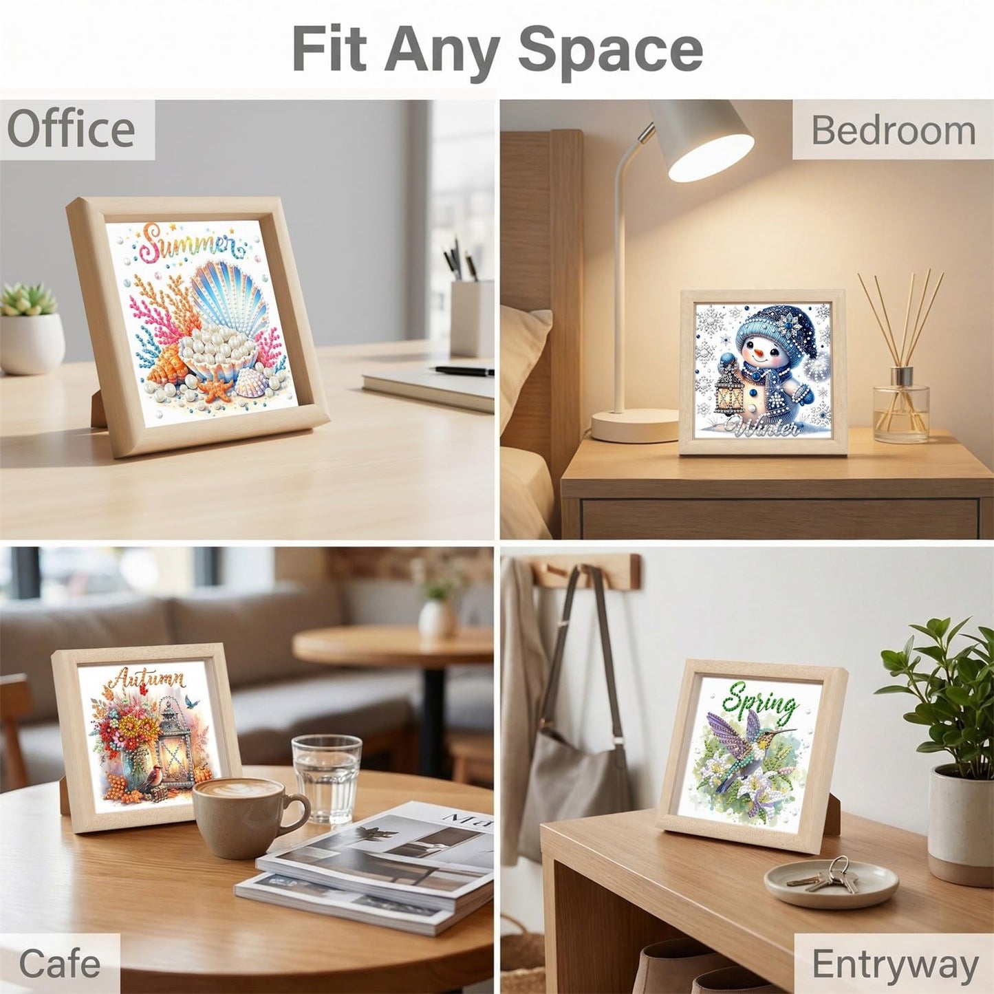 DIY Diamond Art Painting Pearl Creative Pattern 5D Seasonal Holiday Calendar 2026 Healing Home Photo Frame Set Tools-9PCS Festivals